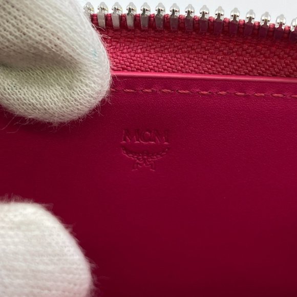 MCM MXL CATA01 Round Coin Purse, Pink, Women's - Picture 9 of 11